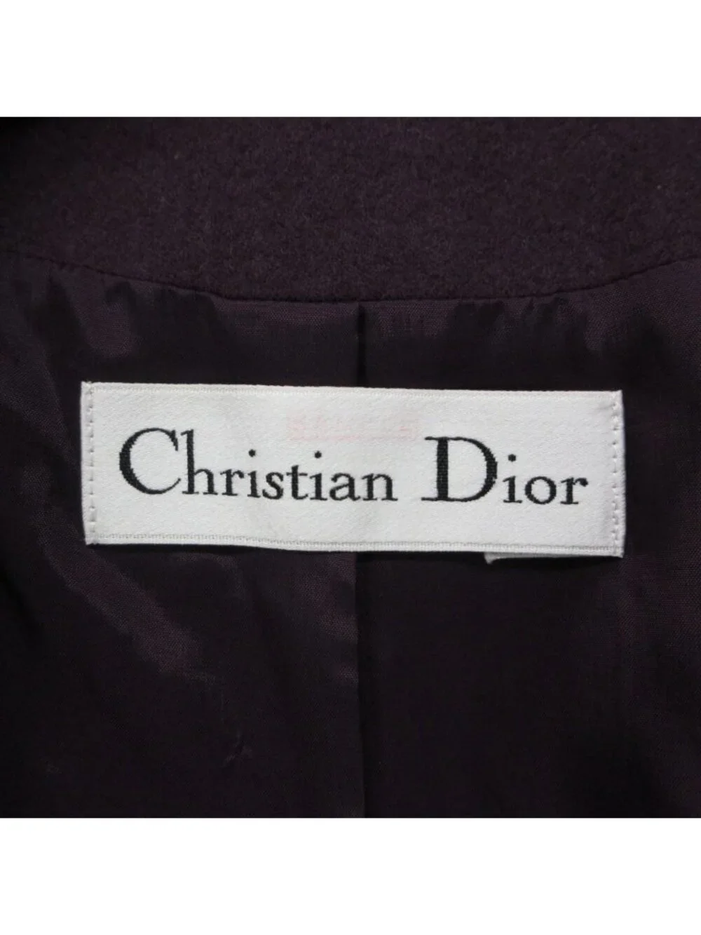 Dior Chesterfield Vintage Cashmere Shawl Color Purple Scarf